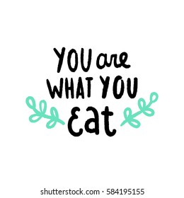 You are what you eat. Vector hand drawn illustration