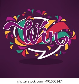you win, congratulation banner, flyer, tag, background,