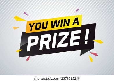 you win prize word concept vector illustration with 3d style for use landing page, template, ui, web, mobile app, poster, banner, flyer, background, gift card, coupon, wallpaper
