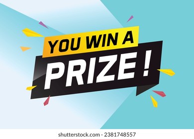 you win prize word concept vector illustration with 3d style for use landing page, template, ui, web, mobile app, poster, banner, flyer, background, gift card, coupon, wallpaper