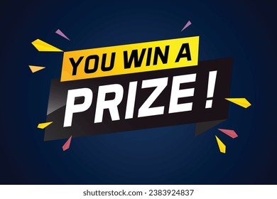 you win prize word concept vector illustration with 3d style for use landing page, template, ui, web, mobile app, poster, banner, flyer, background, gift card, coupon, wallpaper
