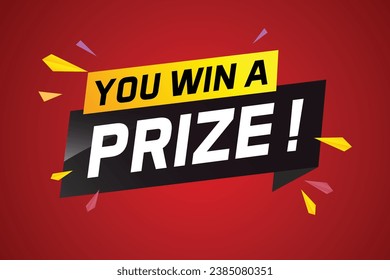you win prize word concept vector illustration with 3d style for use landing page, template, ui, web, mobile app, poster, banner, flyer, background, gift card, coupon, wallpaper