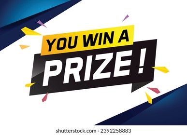 you win prize word concept vector illustration with 3d style for use landing page, template, ui, web, mobile app, poster, banner, flyer, background, gift card, coupon, wallpaper