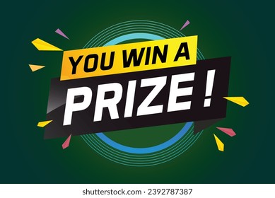 Sie gewinnen prämierte Wort-Konzept Vektor-Illustration mit 3D-Stil für die Verwendung Landing-Page, Vorlage, i, Web, mobile App, Poster, Banner, Flyer, Hintergrund, Geschenkkarte, Coupon, Wallpaper