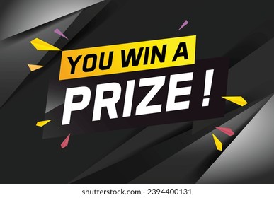 you win prize word concept vector illustration with 3d style for use landing page, template, ui, web, mobile app, poster, banner, flyer, background, gift card, coupon, wallpaper