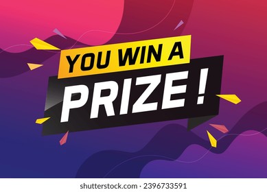 you win prize word concept vector illustration with 3d style for use landing page, template, ui, web, mobile app, poster, banner, flyer, background, gift card, coupon, wallpaper