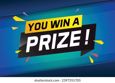 you win prize word concept vector illustration with 3d style for use landing page, template, ui, web, mobile app, poster, banner, flyer, background, gift card, coupon, wallpaper