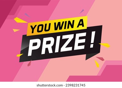 you win prize word concept vector illustration with 3d style for use landing page, template, ui, web, mobile app, poster, banner, flyer, background, gift card, coupon, wallpaper