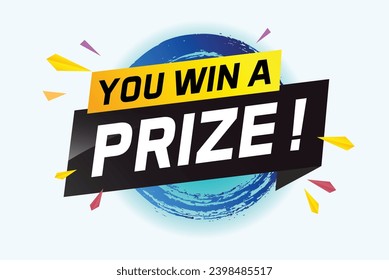 you win prize word concept vector illustration with 3d style for use landing page, template, ui, web, mobile app, poster, banner, flyer, background, gift card, coupon, wallpaper