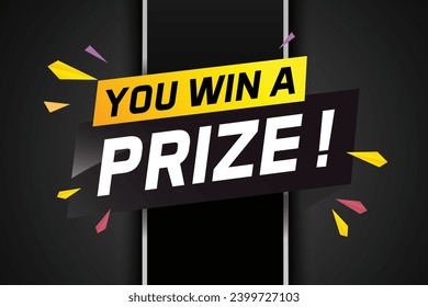 you win prize word concept vector illustration with 3d style for use landing page, template, ui, web, mobile app, poster, banner, flyer, background, gift card, coupon, wallpaper