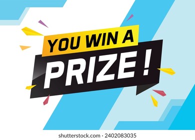 you win prize word concept vector illustration with 3d style for use landing page, template, ui, web, mobile app, poster, banner, flyer, background, g