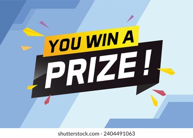 Sie gewinnen prämierte Wort-Konzept Vektor-Illustration mit 3D-Stil für die Verwendung Landing-Page, Vorlage, i, Web, mobile App, Poster, Banner, Flyer, Hintergrund, Geschenkkarte, Coupon, Wallpaper
