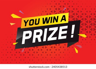 you win prize word concept vector illustration with 3d style for use landing page, template, ui, web, mobile app, poster, banner, flyer, background, g