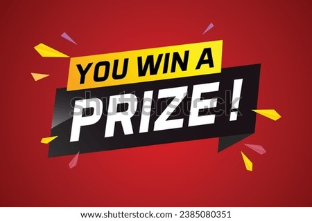 you win prize word concept vector illustration with 3d style for use landing page, template, ui, web, mobile app, poster, banner, flyer, background, gift card, coupon, wallpaper