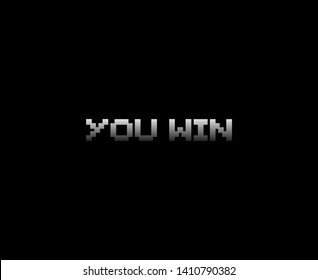 You Win Retro Game Message Stock Vector (Royalty Free) 1410790382 ...