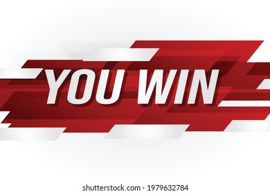 You Win Word Concept Vector Illustration Stock Vector (royalty Free 