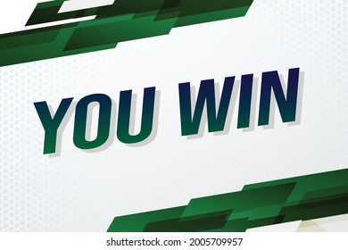 You Win Word Concept Vector Illustration Stock Vector (Royalty Free ...