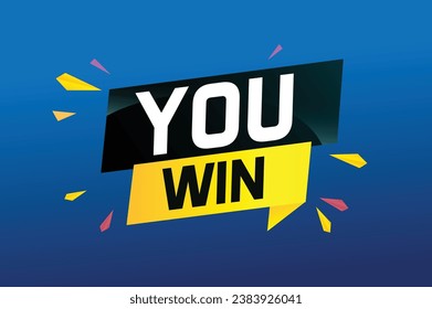 You win word concept vector illustration and 3d style for use landing page, template, ui, web, mobile app, poster, banner, flyer, background, gift card, coupon, label, wallpaper