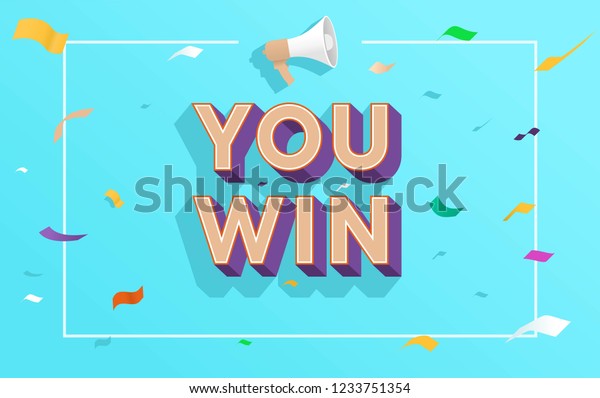 You Win Word Concept Vector Illustration Stock Vector (royalty Free 