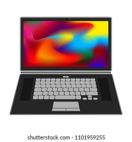 you world in your laptop. vector illustration. flat design