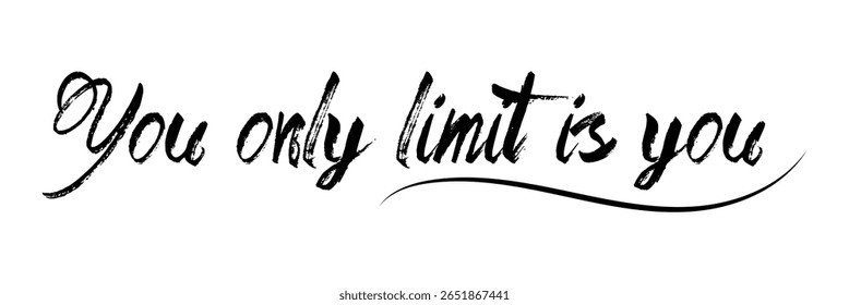 Você é a sua única frase de letra limite de cor preta caligrafia moderna. Goals suck System importa cartaz motivacional para ginásio, têxtil, impressões. Disciplina cartaz inspirador em eps 10.