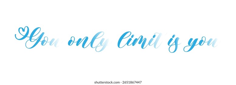 You are your only limit lettering phrase black color modern calligraphy. Goals suck System matters motivational poster for gym, textile, prints. Discipline inspirational poster in eps 10.