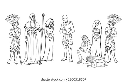 Young adult male arab guy human ethnic white dress cloth crown chief guard ruler jail prison worker face bow cry pray beg god story. Hand drawn retro old retro age israel boy story art sketch culture
