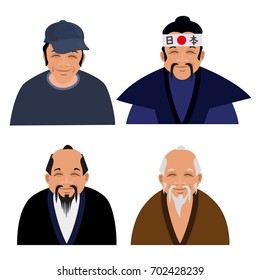Japanese Young Old Men