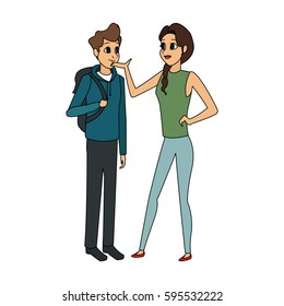 young adults having a conversation icon image 