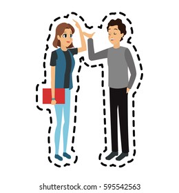young adults having a conversation icon image 