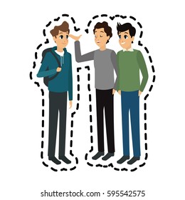 young adults having a conversation icon image 
