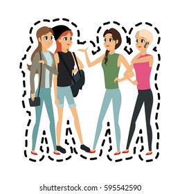 young adults having a conversation icon image 