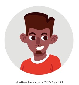 personaje sonriente de joven afro