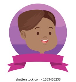 young afro woman avatar character icon vector illustration design