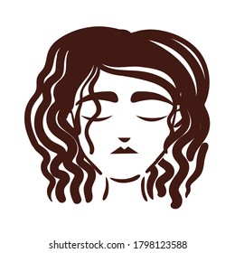 young afro woman with hair rasta silhouette style vector illustration design