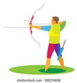 the young archer participates in competitions