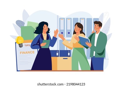 Young Assistants Provide Helpful Financial Information to Customers