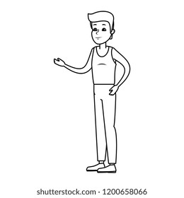 young athlete boy character