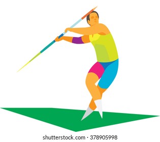 young athlete is javelin thrower