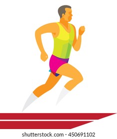 young athlete is a middle-distance runner