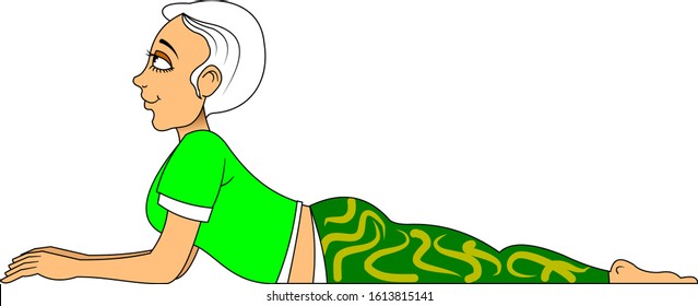 young athlete performs gymnastic exercises, vector and illustration