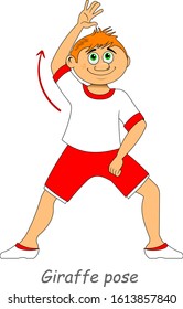 young athlete performs gymnastic exercises, vector and illustration