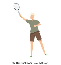 Young athlete is serving the ball during a tennis match