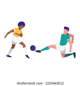 young athletes playing soccer
