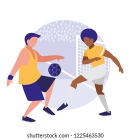 young athletes playing soccer