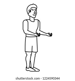 young athletic man avatar character