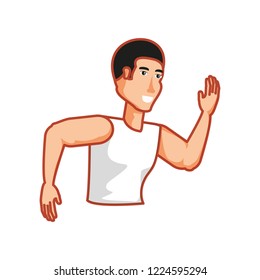 young athletic man avatar character
