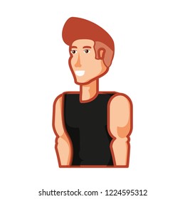 young athletic man avatar character