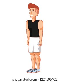 young athletic man avatar character