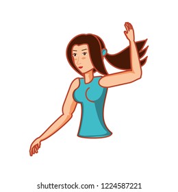 young athletic woman avatar character